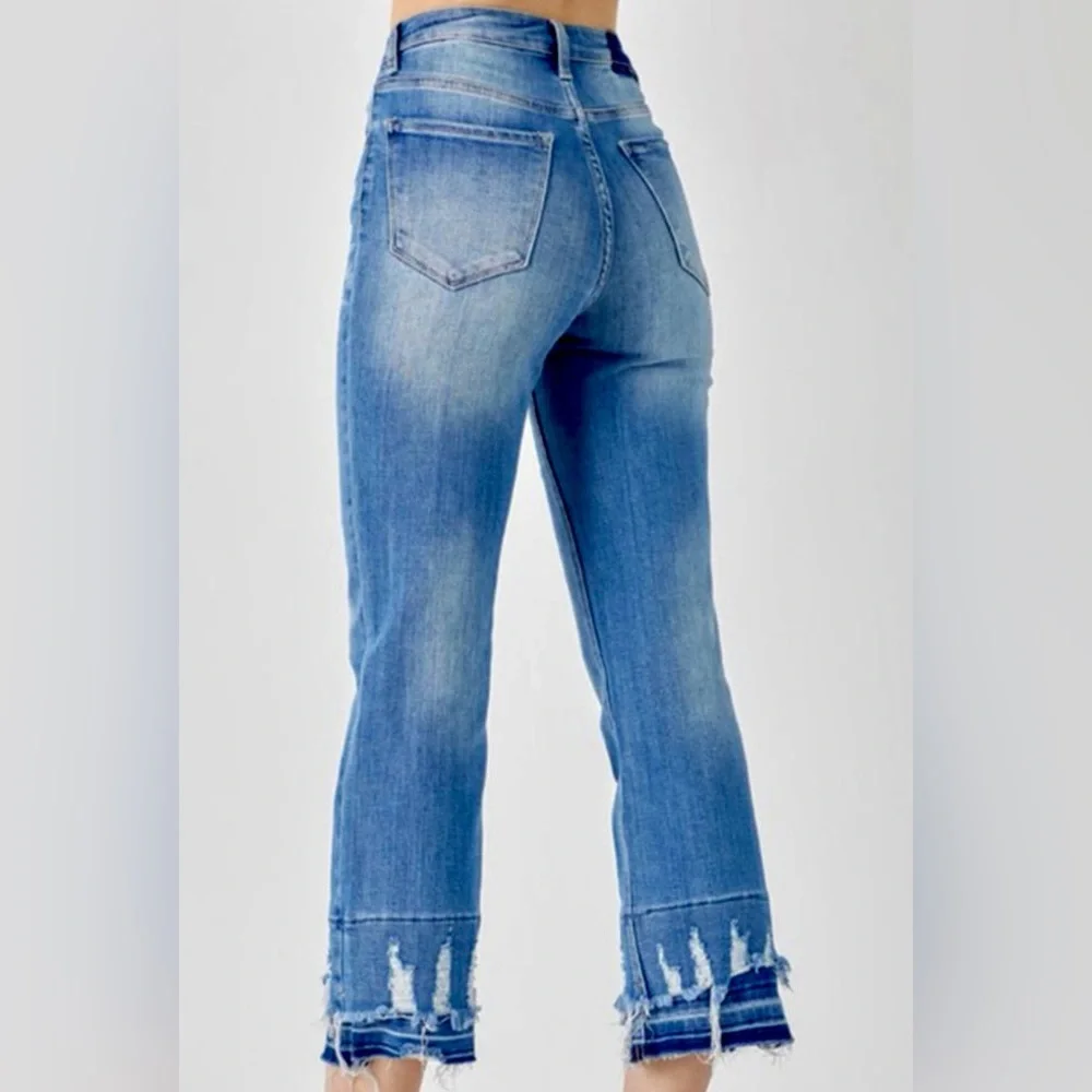 *NWT Risen High-Rise Straight Crop Jeans - Picture 2 of 7